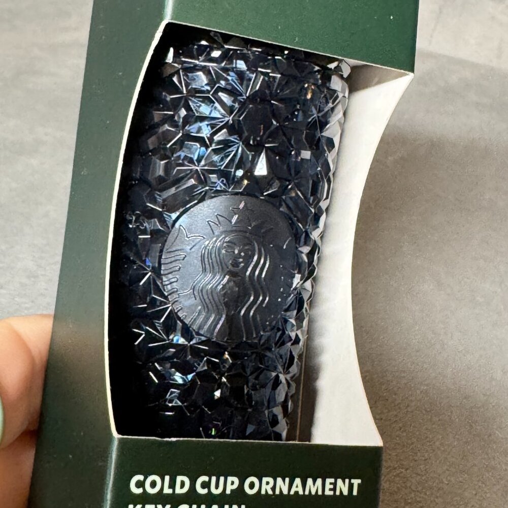 Starbucks Holiday 2024 Gem Royal Navy Midnight Blue keychain NWT